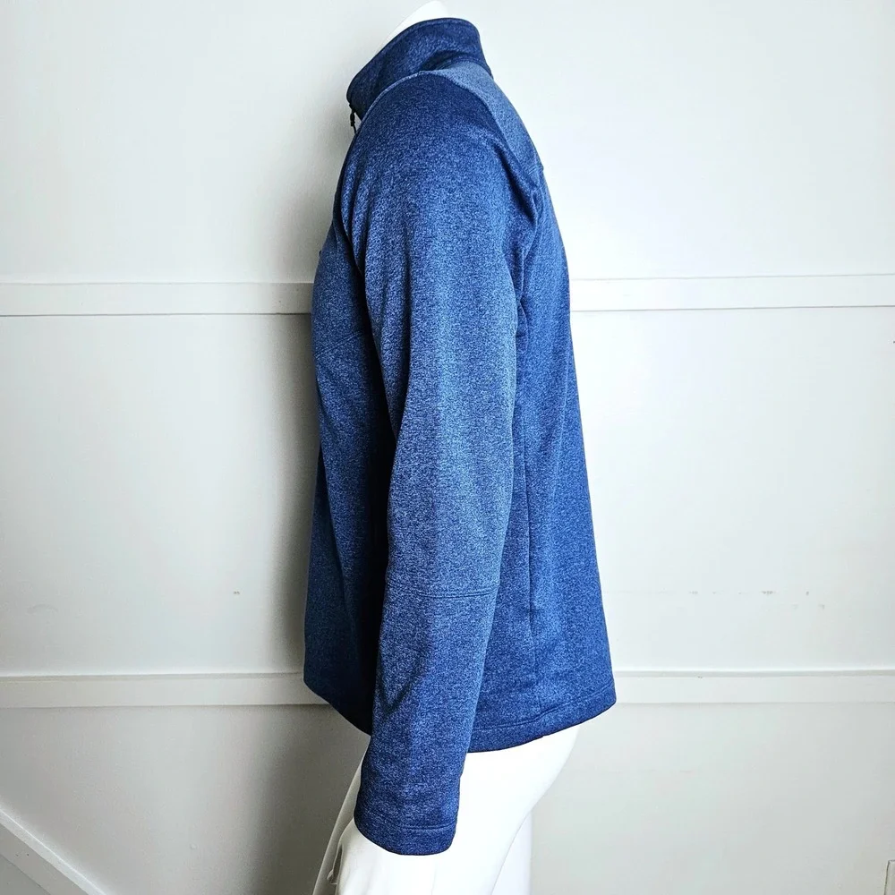 The North Face Mens Blue  Heathered Canyonlands Half Zip Pullover Jacket Size M